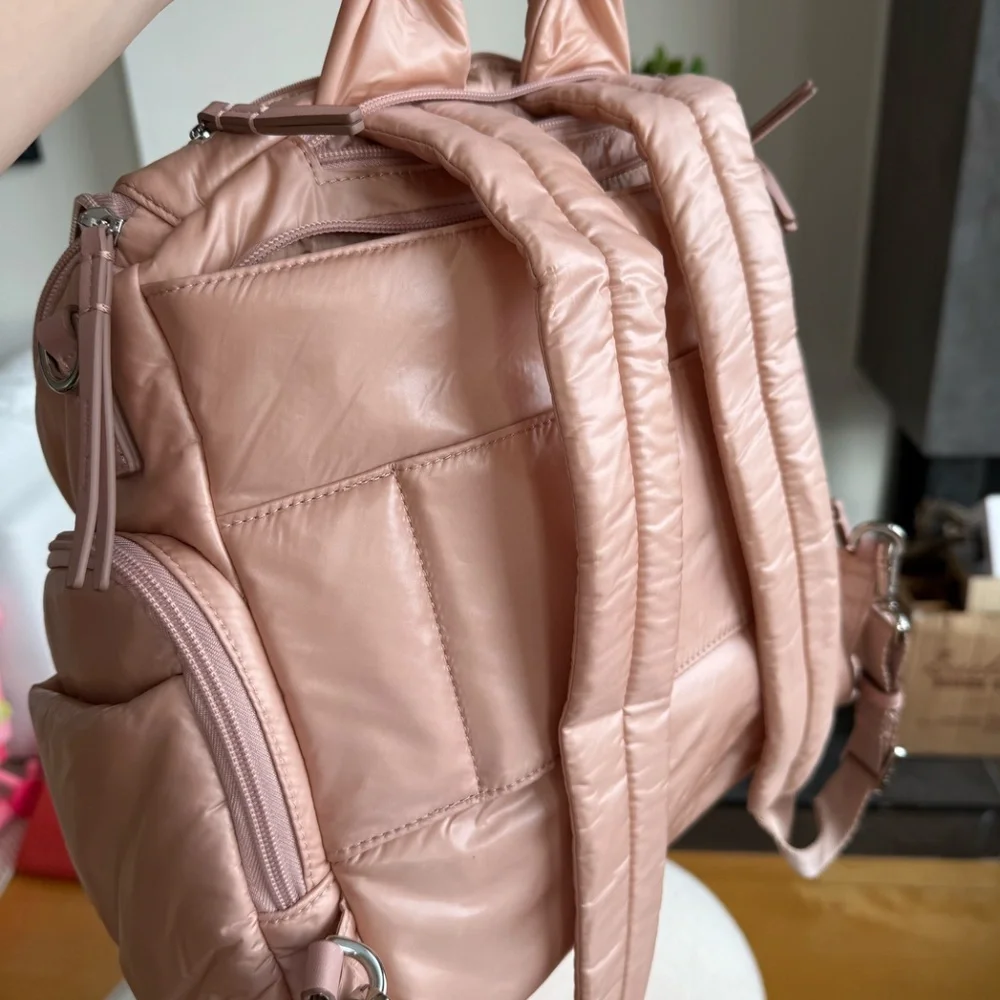 Caraa Baby Bag Medium in Blush Nylon Baby Essential Waterproof Travel - Picture 5 of 6